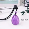 Donghai Cristal Branco Natural Pedra Bruta Pingente Polido em Forma de Gota Atacado Joias de Pedra Energética Colar para Aumentar a Energia