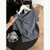 Nueva Camiseta de Manga Corta para Mujer Verano 2026 con Diseño de Lazo de Mariposa, Top Único Adelgazante y Hermoso