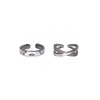 Anillo Abierto de Letras Cruzadas Nuevo Diseño de Nicho Femenino Estilo Frío Sentido de Alta Gama Moda Tendencia de Personalidad Anillo para el Dedo