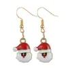 Pendientes de Navidad, Tachuelas de Navidad, Productos de Venta Caliente Transfronterizos, Estilo Europeo y Americano, Cascabeles, Copos de Nieve, Papá Noel, Árboles, Joyería de Aleación