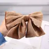 Pinza para el pelo coreana Dongdaemun de terciopelo dorado con lazo grande, con caída, de moda para chica, celebrante cibernético, pinza de resorte, pinza para el pelo, pinza horizontal