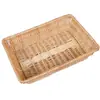Cesta de Almacenamiento de Ratán, Cesta de Bambú Tejida, Cesta de Exhibición para Supermercado, Cesta de Bambú para Jardín de Infantes, Bandeja Tejida para Frutas, Cesta de Frutas, Cesta para Snacks