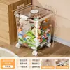 Cubo de Almacenamiento para Juguetes Infantiles, Gran Capacidad, Transparente, Cuadrado, con Ruedas, Bloques de Construcción Lego, Muñecas, con Tapa, Caja de Almacenamiento Multifuncional