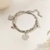 Conjunto de Joias Que Não Desbota, Nova Pulseira de Aço Titânio para Mulheres, Joia de Mão da Moda Versátil Estilo Ins, Joias Femininas, Sensação de Alto Padrão