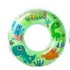 Anillo inflable de natación de PVC de colores con impresión completa personalizado por el fabricante, Anillo inflable de PVC para ayuda a la natación infantil