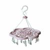 Tendedero de plástico con forma de flor de ciruelo de tres y dieciocho clips, resistente al viento y con múltiples clips para el hogar.