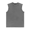 230g algodão puro marca da moda tamanho EUA oversized solto sem mangas colete masculino colete fitness