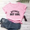 Chica Popular Retirada letras blancas y negras popular callejera europea y americana comercio exterior nuevo camiseta de manga corta mujer