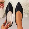 Sapatos rasos femininos de outono novos, bico fino, para tamanhos grandes, estilo estrangeiro, mocassins macios com solado macio, de salto baixo, estilo fada