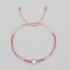 Pulsera popular de nicho de diseño original, pulsera de estilo bohemio con cuentas de arroz coloridas y perlas naturales