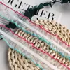 Color encaje elástico de dos vías tipo hongo accesorios banda elástica plisada de malla material para ropa 3.0