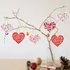 Etiquetas Decorativas para Fiesta de San Valentín Europeas y Americanas, Colgantes de Corazón Decorativos para Ambiente Romántico de Fiesta de San Valentín