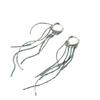 Pendientes con borlas de estilo japonés-coreano, largos, con temperamento, redondos, para adelgazar la cara, con forma de hueso de serpiente, para mujeres famosas de Internet.