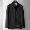 Chaqueta para Hombre 2025 Primavera y Otoño Nuevo Estilo Camisa con Cuello Solapa para Jóvenes y Adultos de Mediana Edad, Capa Fina Casual de Lujo Ligero para Negocios