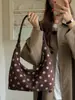 2026 Bolso Tote Nuevo Estilo Coreano de Lunares, Gran Capacidad, Bolso Chic de Moda Vintage, Bolso Casual para el Día a Día, Hombro o Axila