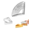Molde para hornear de acero inoxidable 304 con forma de abanico de 4 puntas con agujero, aro de tarta de cuero para tarta mousse francesa con anillo de mousse 2 cm más alto