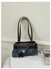 Bolso de axila texturizado transfronterizo para mujer, nuevo modelo 2026, bolso baguette de nicho de lujo ligero, bolso de trabajo, bolso tote vintage esmerilado