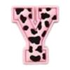 Zapatos de Agujeros con Alfabeto Digital Estampado de Leopardo Rosa Zapatos Flor Personalidad PVC Plástico Blando Gotas DIY Accesorios Extraíbles