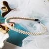 Diadema de Perlas para Mujer, Diadema Fina de Perlas Artificiales Prensadas, Versátil Diadema Elegante tipo Hada al por Mayor