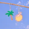 Brincos de Coco com Atmosfera de Verão Europeia e Americana Transfronteiriços Acessórios de Praia da Moda Brincos Criativos de Folha