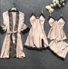 Pijamas Transfronterizos, Pijamas Femeninos, Conjunto de Cuatro Piezas, Pijamas Coreanos de Tirantes, Ropa de Casa para Mujer con Almohadillas en el Pecho, Pijamas 2103