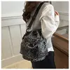 Bolso de mujer con estampado de leopardo 2024 portátil coreano tipo cubo para mujer bolsa de almacenamiento para mujer bolso cruzado para mujer venta al por mayor