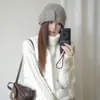 Gorro de Punto Cálido con Lazo Dulce y Lindo para Mujer Otoño/Invierno 2026 Gorro de Lana Holgado