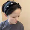 Diadema Trenzada de Perlas Estilo Coreano Sencilla Versátil para Mostrar el Rostro Pinza Pequeña para el Cabello Accesorios para el Cabello 2025 Nueva Fina Borde Ins Diadema
