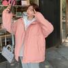 Nueva chaqueta acolchada de algodón de dos piezas falsa para mujer, abrigo acolchado de algodón de invierno, abrigo holgado y grueso, abrigo de pan para estudiantes coreanos, comercio exterior