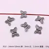 Plata de Xizang 100 Piezas pulsera collar de cuentas mariposa pulsera cuentas espaciadoras cuentas sueltas accesorios para joyería DIY bolsa mixta venta al por mayor