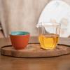 Taza de té individual de cerámica Master, taza de té de degustación con esmalte de color, juego de té Kung Fu, taza de esmalte interior y exterior de alta temperatura, regalo, taza abierta