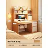 Mesa com estante, mesa integrada para estudantes, mesa de estudo para casa, mesa de computador de parede para quarto com estante, mesa de escritório
