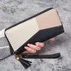 Versão Coreana 2025 Novo Estilo Carteira de Mão para Mulheres, Carteira Versátil Multifuncional com Zíper Longo, Carteira de Celular de Grande Capacidade