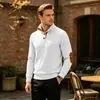 Sudadera estilo americano para hombre, de la marca Cross-border Wish, ideal para primavera y otoño, con cuello alto, tapeta de color contrastante y parches en las mangas hasta el codo.