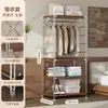 Arara de metal estilo japonês com 60cm de profundidade para instalação, guarda-roupa aberto autoportante, closet, prateleira montada, rack de armazenamento para guarda-roupa