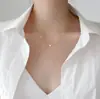 Collar Simple de Acero de Titanio con Corazón Torcido Todo Fósforo Cadena de Collar Minimalista Dorada Popular de Celebridad de Internet para Mujer Cadena Ligera de Lujo para Suéter