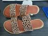 Estación Independiente Comercio Exterior Verano 2022 Nuevas Planas 40-43 Estampado de Leopardo Grande Chanclas Casuales para Exteriores para Mujer