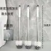 Cepillo para inodoro de mango largo, acero inoxidable, para limpiar áreas de difícil acceso en el baño, uso doméstico, cepillo para limpiar inodoros y baños