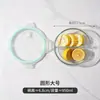 Caixa de almoço de vidro compartimentada, recipiente transparente de alta borossilicato para armazenamento de alimentos, aquecimento em micro-ondas, refrigeração em geladeira, caixa de armazenamento de almoço