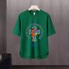 Camiseta de manga corta con estampado de letras de marca de moda de verano para hombre, estilo japonés, informal, holgada, combinable, elegante.