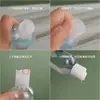 30 50 100ml tapa qianqiu rellenado de muestra cosmética emulsión botella exprimible botella de plástico transparente mascota muestra