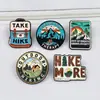 Broche Serie de Viajes de Aventura Creativa Paisaje de Dibujos Animados Bosque Insignia de Metal Accesorios Decoraciones para Ropa Venta al por Mayor en Stock