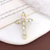 Colgante Transfronterizo Estilo Europeo y Americano Ins Moda Accesorios de Joyería DIY Zirconia Colorida Microincrustada Accesorios de Cruz Geométrica para Mujeres