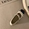 Zapatos Mary Jane franceses de verano para combinar con faldas, zapatos planos retro estilo Chanel de boca baja para aumentar la altura para mujer, nuevo modelo 2026