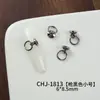 Acessórios de Liga para Nail Art Cor Simples Dourada e Prateada com Argolas Penduradas Cabeças de Monge Laços Ocultos para Fio Capa de Celular DIY Peças para Unhas