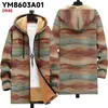 Nueva Chaqueta Transfronteriza con Patrones Multicolor, 54 Elementos, Cárdigan con Capucha y Cremallera, Abrigo Grueso de Algodón Polar para Invierno con Forro Amarillo