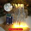 Luz LED con cuentas línea transparente enchufe encendedor 20 paquete corona navideña decoraciones navideñas puede ser al por mayor
