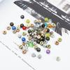 4*7 cuentas acrílicas del alfabeto hechas a mano, cuentas planas transparentes del alfabeto, collar de cuentas, llavero, accesorios de joyería