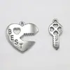 Accesorios de Joyería DIY Plata Tibetana Aleación Retro Pareja Llave Candado de Amor Colgante Pulsera Collar Colgante Decoración