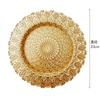 Placa de vidro de cristal de estilo europeu, utensílios de mesa para banquetes de hotel, sala de amostra, revestimento de ouro para casa, fabricantes de almofadas de pavão, atacado